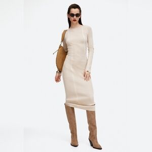 RIB-KNIT BODYCONDRESS WITH LOW-CUT BACK